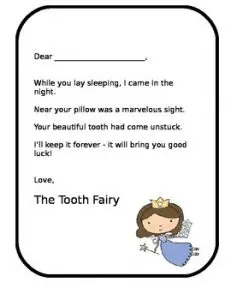 A Letter from the Tooth Fairy for a Girl Free