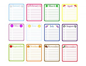 Birthday Calendar Printables