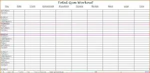 Blank Daily Workout Calendar Template