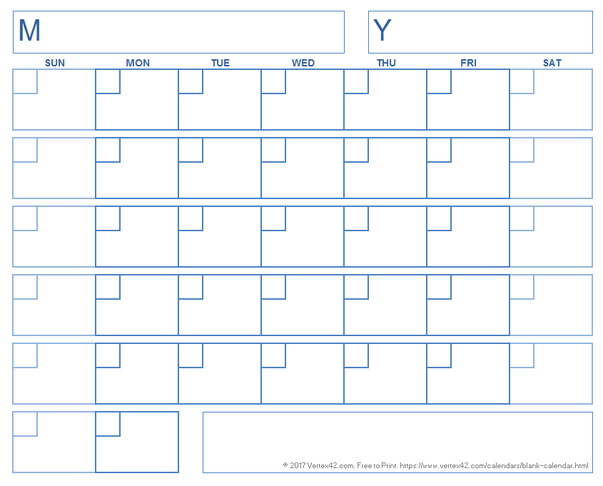 Printable Calendar Without Dates 2020 Printable Calendar With