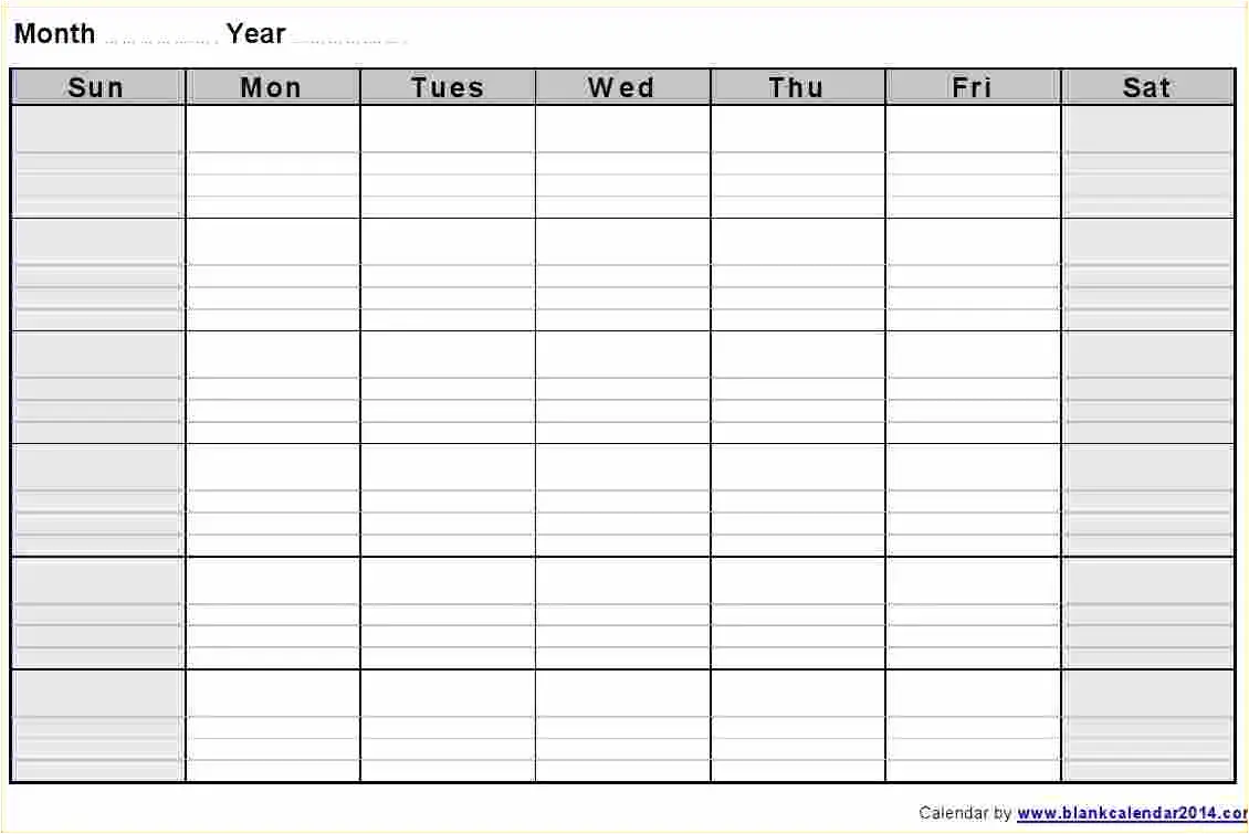 32 Helpful Blank Monthly Calendars