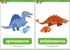 Dinosaur Flashcards for Preschool