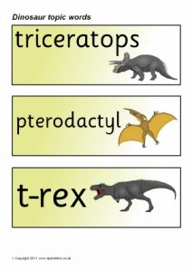 Dinosaur Names Flashcards