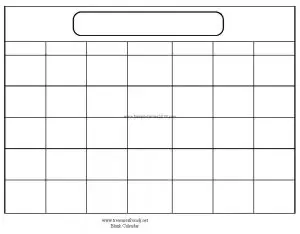 Free Blank Editable Monthly Calendar to Print