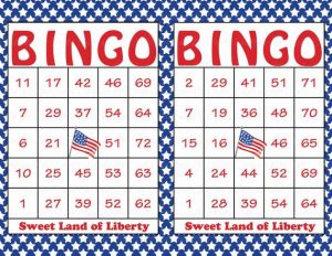 Free Fourth of July Bingo Cards