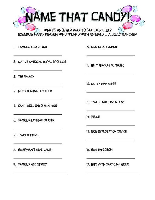 Printable Candy Trivia Questions And Answers Challenge Your Knowledge 