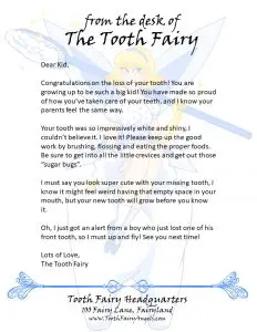 Letter From Tooth Fairy No Tooth