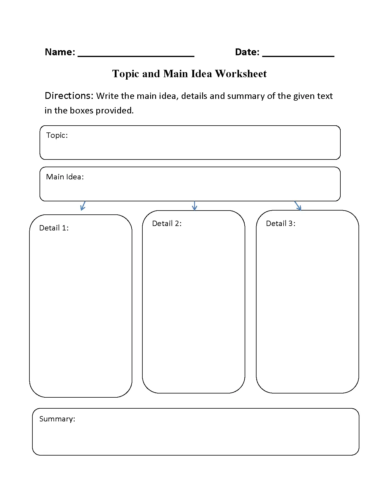 22 Comprehensive Main Idea Worksheets - Kitty Baby Love Intended For Main Idea Worksheet 4