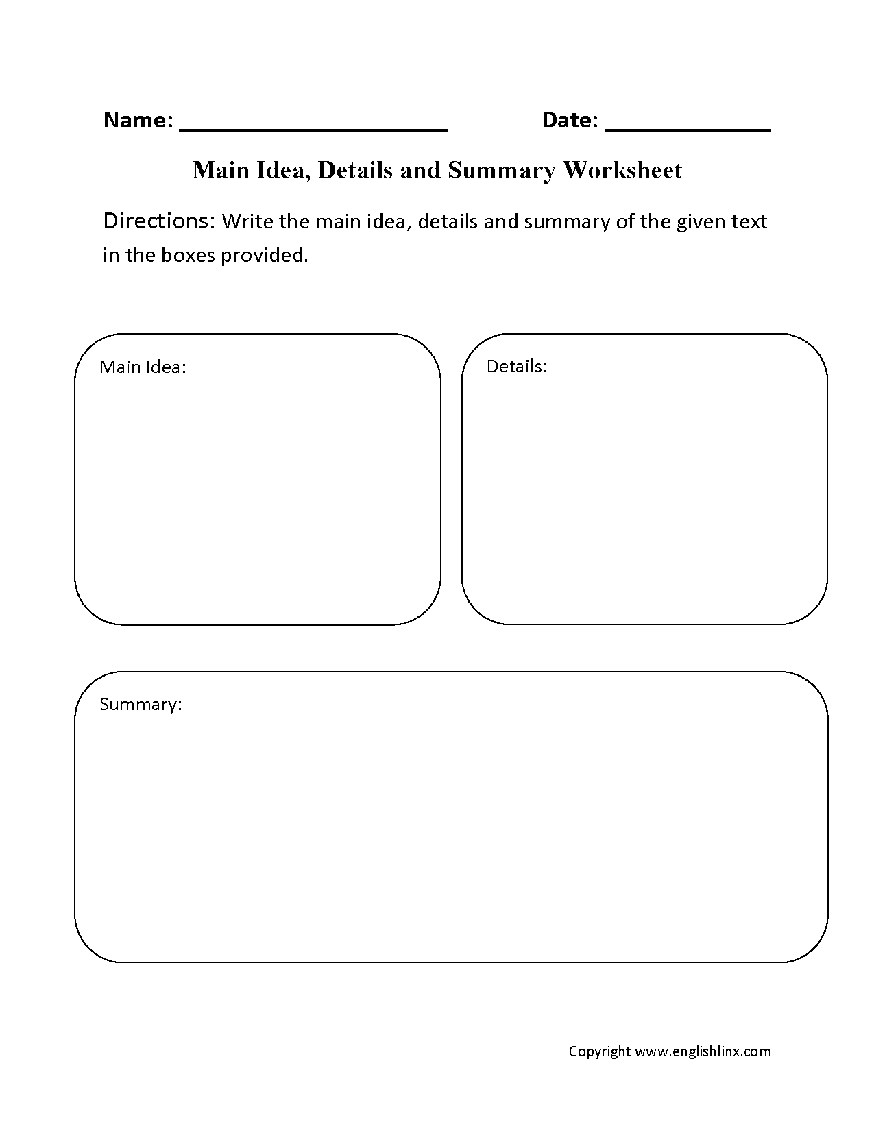 25 Comprehensive Main Idea Worksheets - Kitty Baby Love For Main Idea Worksheet 4th Grade