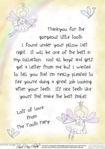 Personalized Tooth Fairy Letter