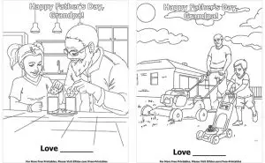 Printable Fathers’ Day Cards for Grandpa to Color