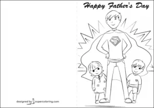 Printable Fathers’ Day Cards to Color for Kids
