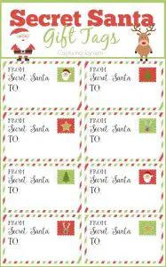 Printable Gift Tags for Secret Santa
