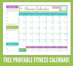 Printable Workout Calendar