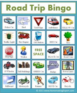 Road Trip Bingo Ideas
