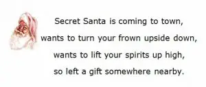 Secret Santa Gift Tag Message