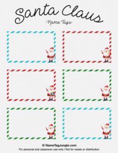 Secret Santa Gift Tag Template