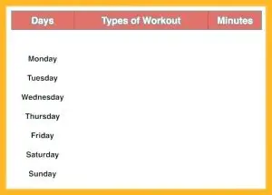 Weekly Workout Calendar Template Free