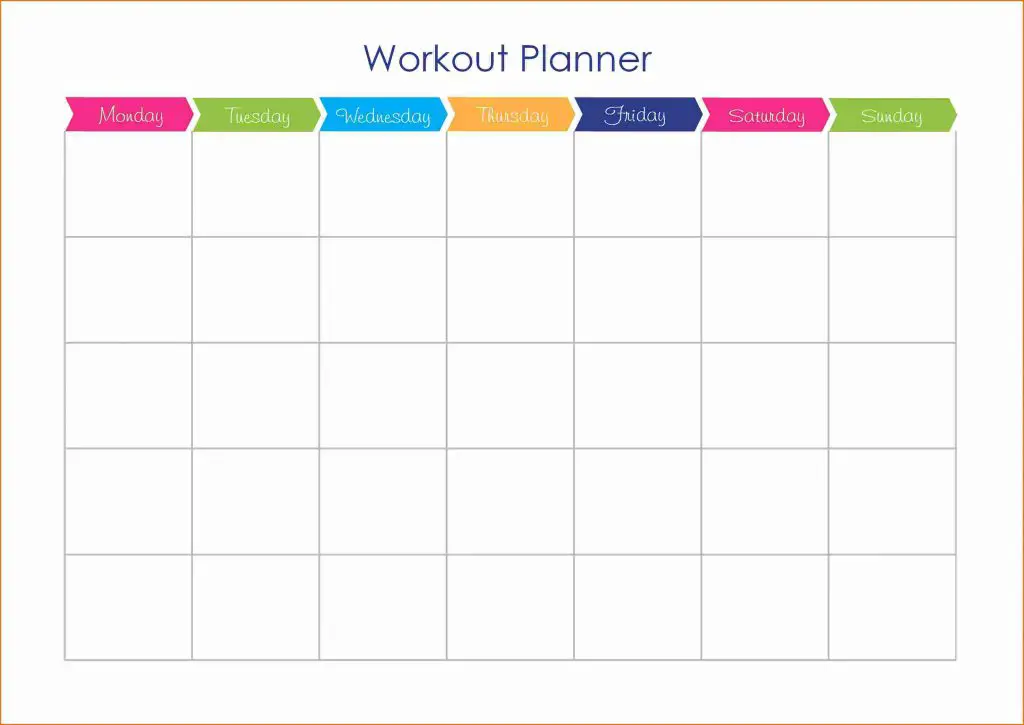 19 utilitarian workout calendar templates kittybabylovecom