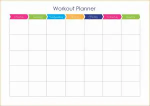 Workout Calendar Template Printable