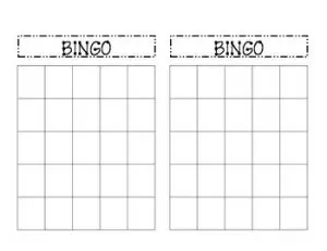 Blank Bingo Cards to Print