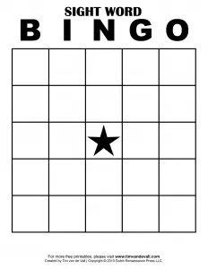 Blank Bingo Sheets Free