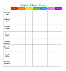 Chore Charts for Teenagers