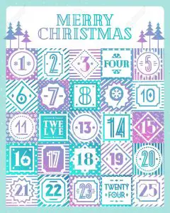 Countdown Calendar for Christmas Printable