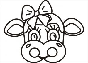 Cute Printable Cow Mask