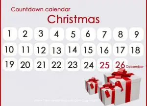 Days till Christmas Countdown Calendar