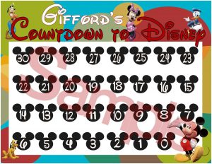 Disney Vacation Countdown Calendar Printable