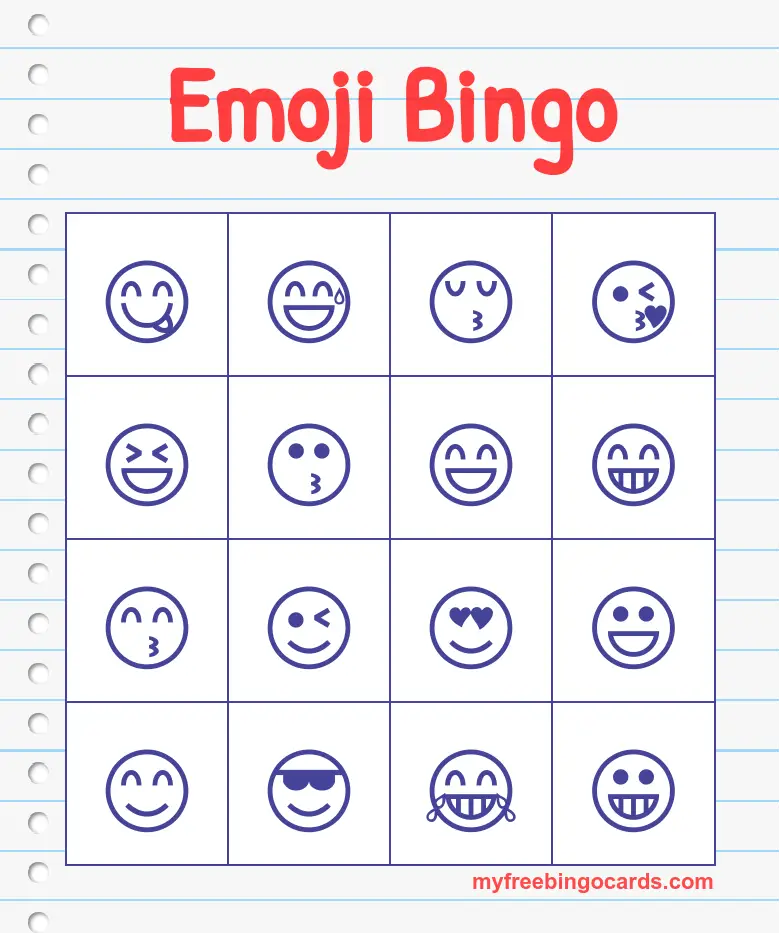 14 Cute Emoji Bingo Printables Kitty Baby Love