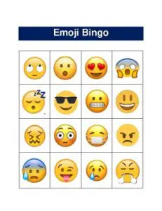 Emoji Bingo Free Printables