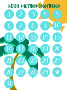 Free Holiday Countdown Calendar Printable