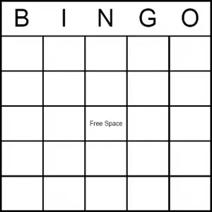 Free Printable Blank Bingo Cards for Teachers