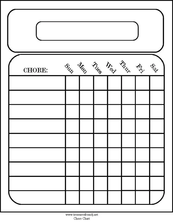 46 Practical Printable Chore Charts | KittyBabyLove.com