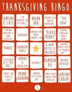 Free Printable Thanksgiving Picture Bingo Cards