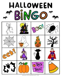 Halloween Bingo for Adults
