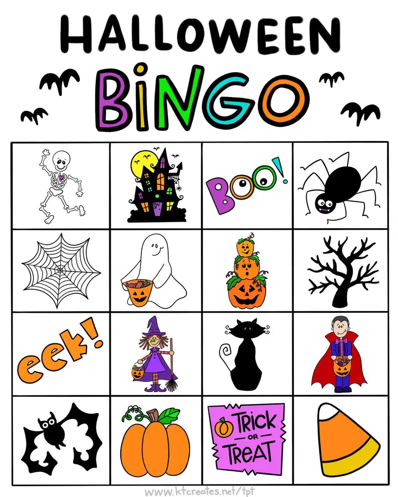 21 Eerily Enjoyable Halloween Bingo Cards - Kitty Baby Love