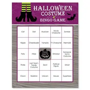 Halloween Costume Bingo Cards