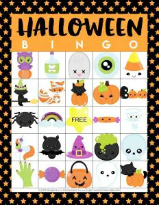 Kindergarten Halloween Bingo