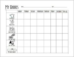 Morning Printable Chore Chart