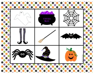 Preschool Halloween Bingo Cards