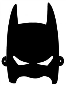 Printable Black Batman Mask