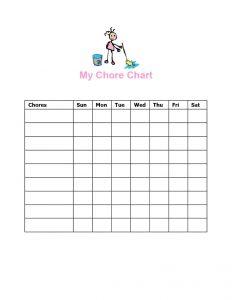 Printable Chore Charts Templates