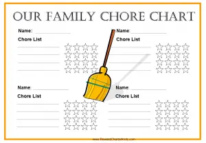 Printable Family Chore Charts