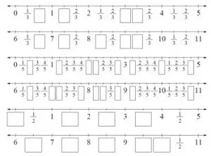 Printable Fraction Number Line Worksheet