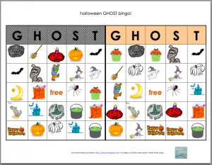 Printable Halloween Bingo Cards for Classroom