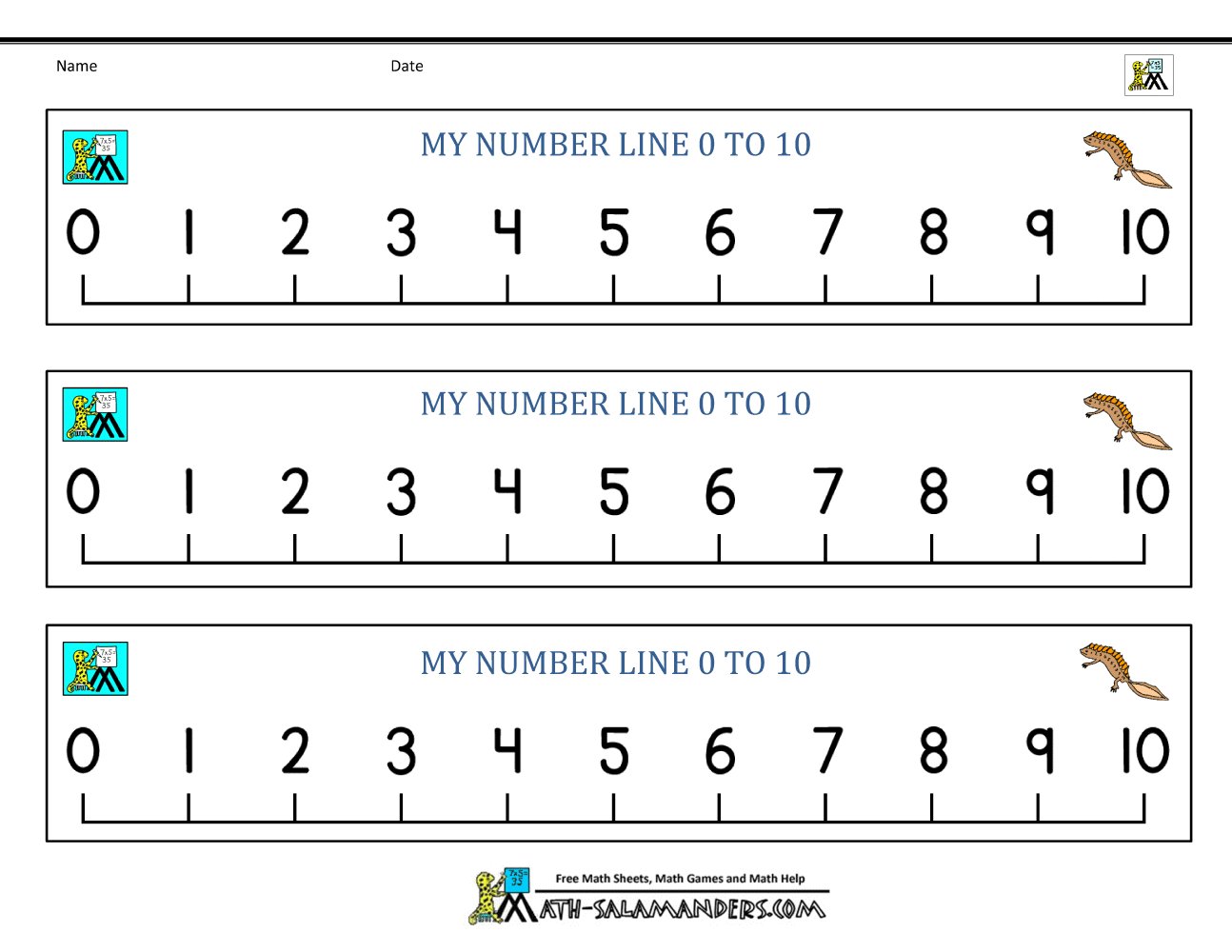 number-line-printable