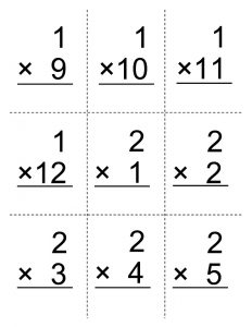 3rd Grade Multiplication Flash Cards